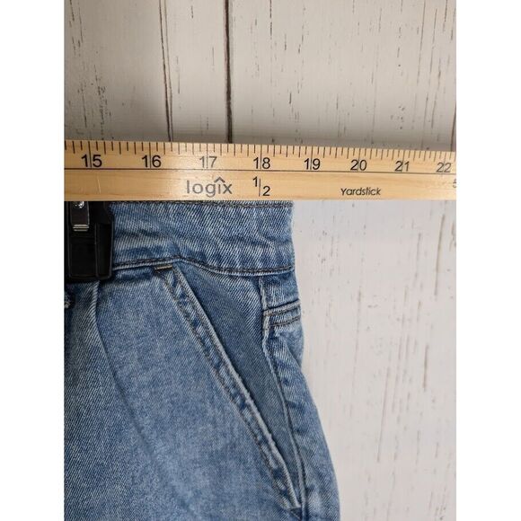 American Eagle Size 18 Blue‎ Denim Roll Cuff Preppy Womens Casual Summer Shorts - Picture 4 of 7